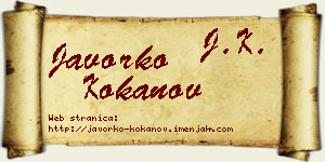 Javorko Kokanov vizit kartica